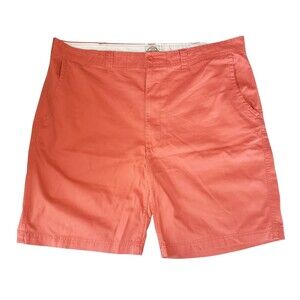 St. John's Bay Chino Shorts Mens 44 Inch Salmon Orange Pink Cotton